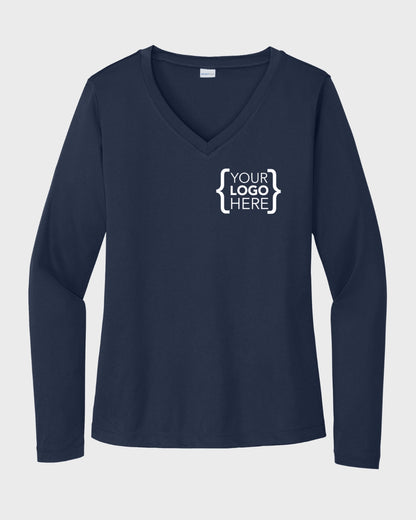 Sport-Tek® Women's Long Sleeve PosiCharge® Competitor™ V-Neck Tee