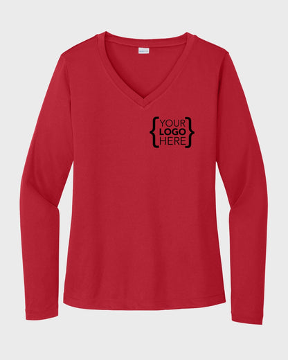 Sport-Tek® Women's Long Sleeve PosiCharge® Competitor™ V-Neck Tee