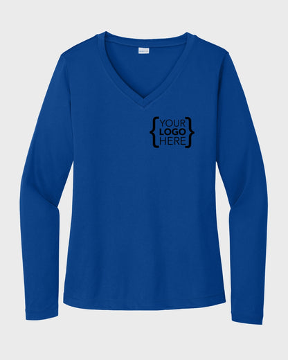 Sport-Tek® Women's Long Sleeve PosiCharge® Competitor™ V-Neck Tee