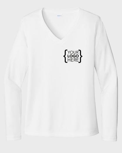 Sport-Tek® Women's Long Sleeve PosiCharge® Competitor™ V-Neck Tee