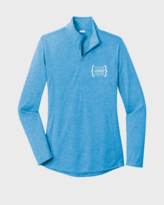 Sport-Tek® Women's PosiCharge® Tri-Blend Wicking 1/4-Zip Pullover