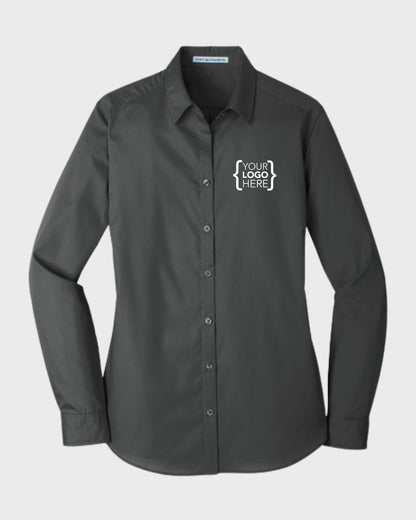 Port Authority® Women's Long Sleeve Carefree Poplin Shirt