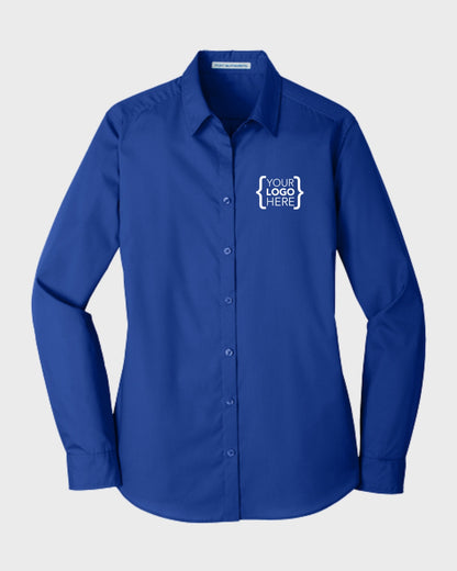 Port Authority® Women's Long Sleeve Carefree Poplin Shirt