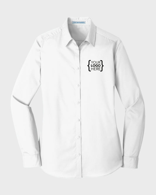 Port Authority® Women's Long Sleeve Carefree Poplin Shirt