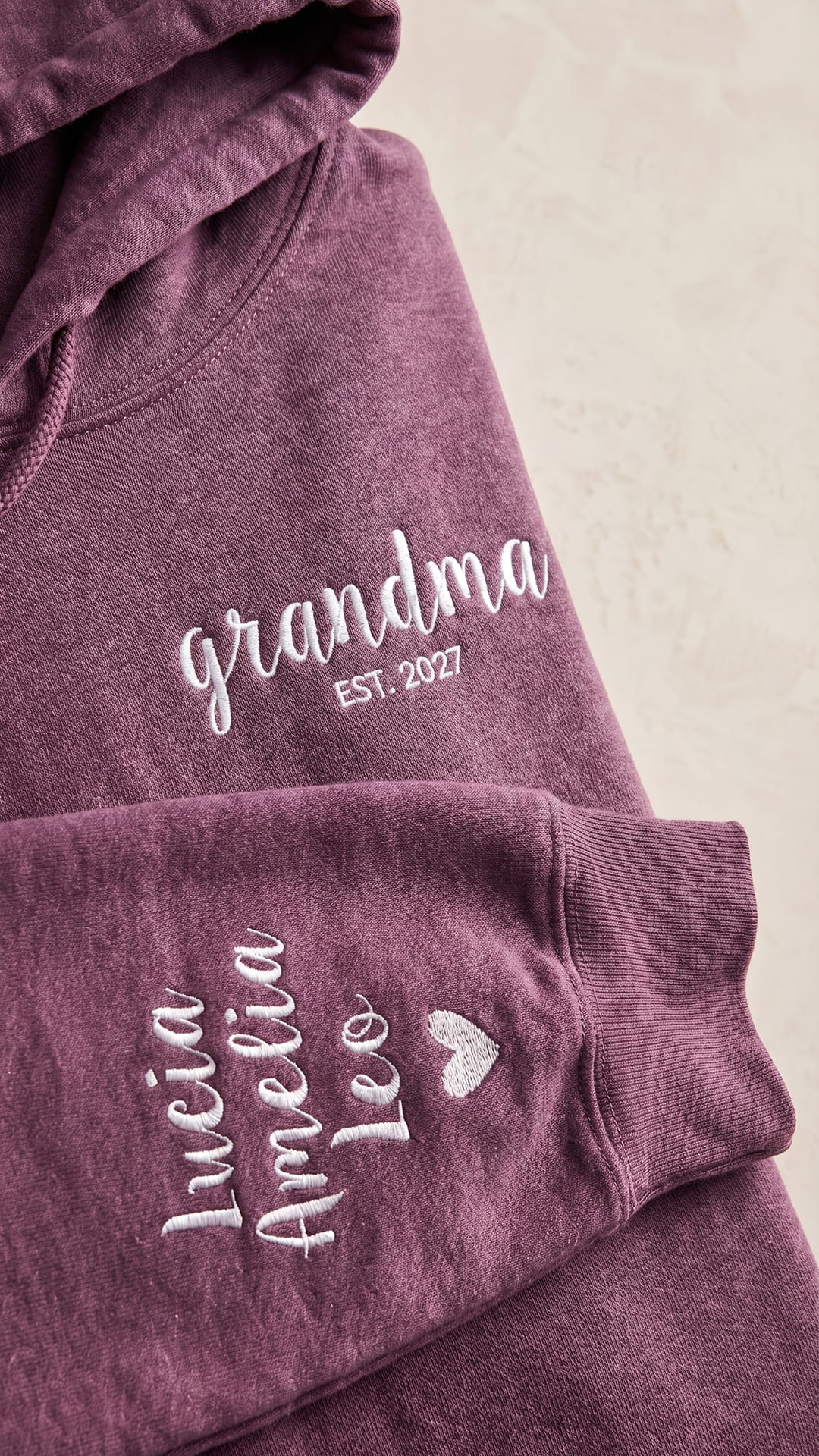 Script Est. Embroidered Sweatshirt | Personalized Mama Grandma Gift