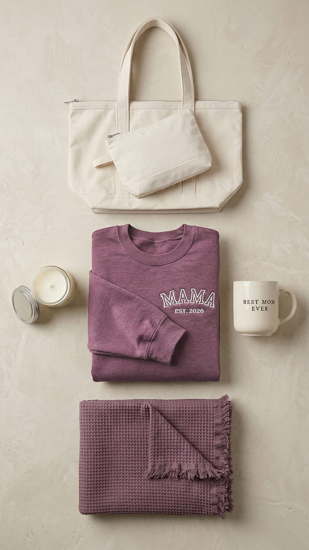 Gift box flatlay