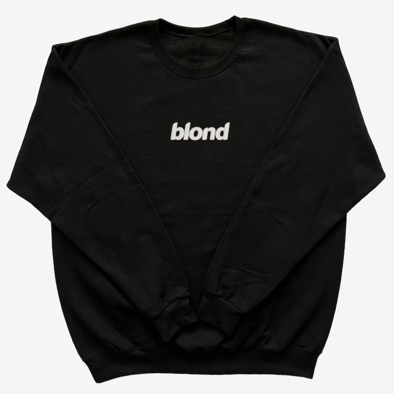 Blond Text Embroidered Sweatshirt