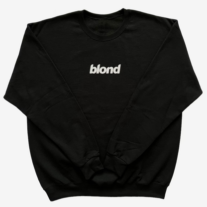 Blond Text Embroidered Sweatshirt