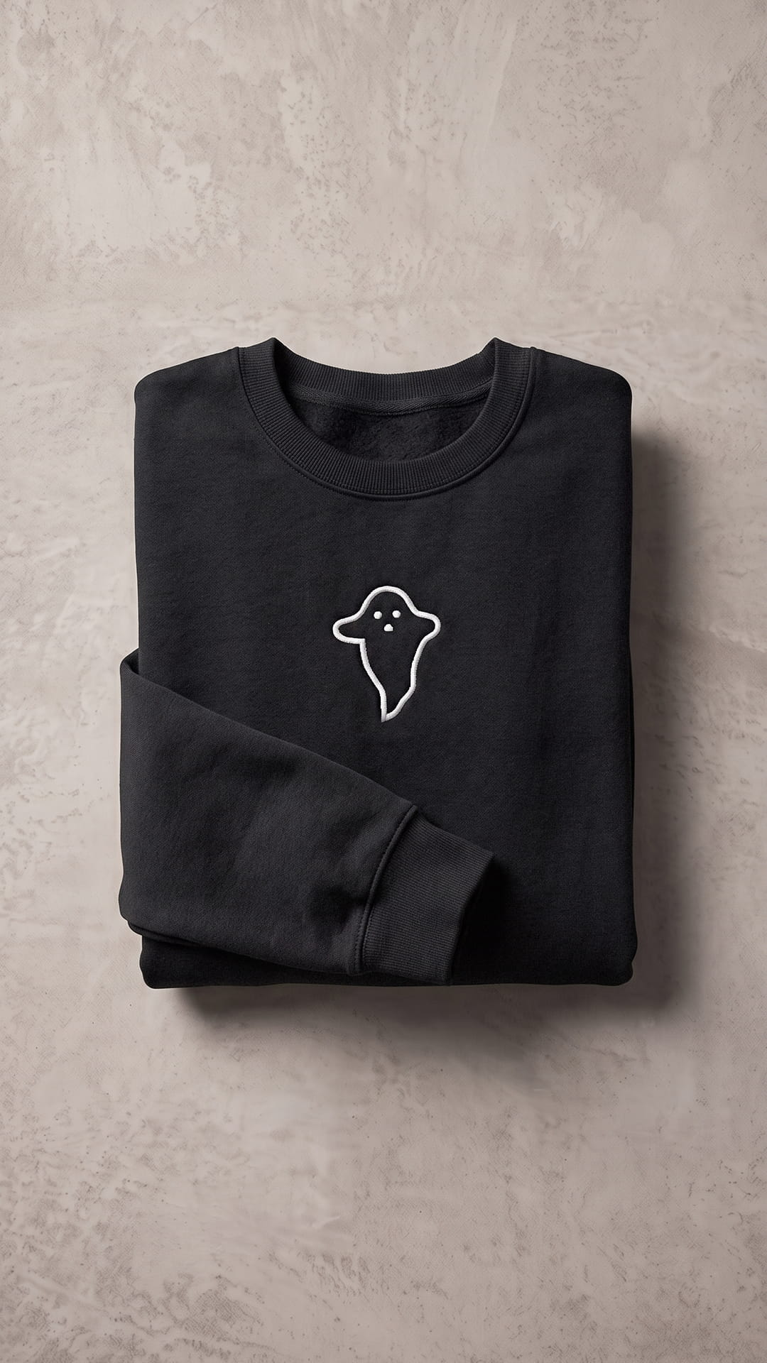 Embroidered Ghost Halloween Sweatshirt or Hoodie | Minimalist Spooky Season