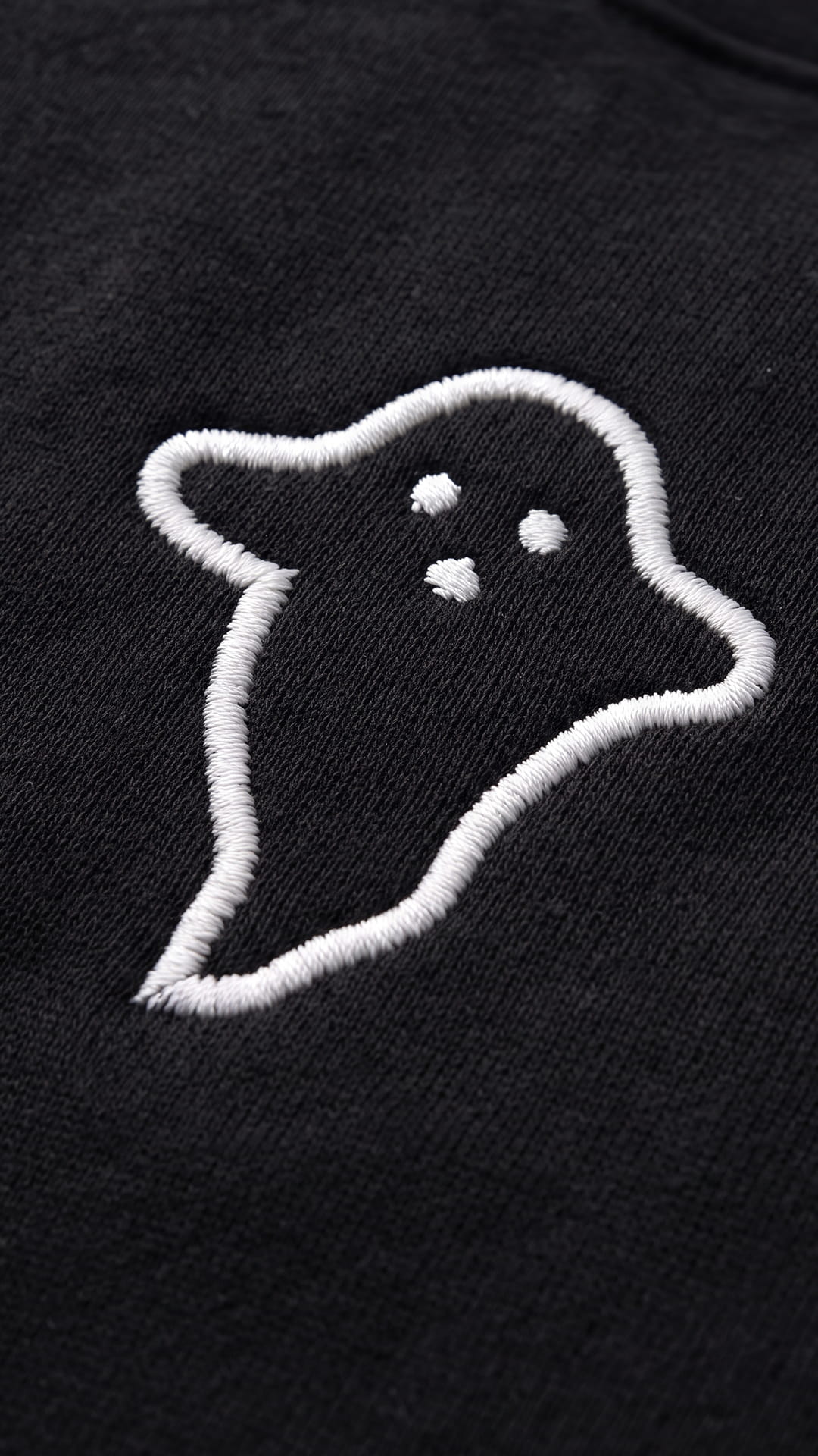 Embroidered Ghost Halloween Sweatshirt or Hoodie | Minimalist Spooky Season