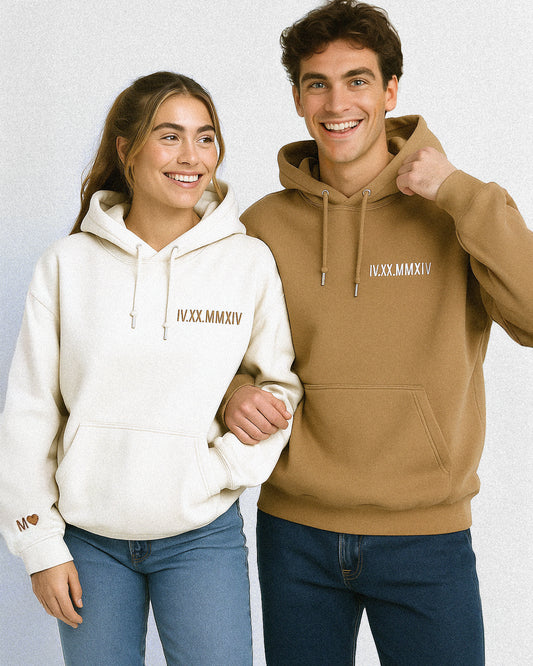 Custom Embroidered Roman Numeral Hoodie