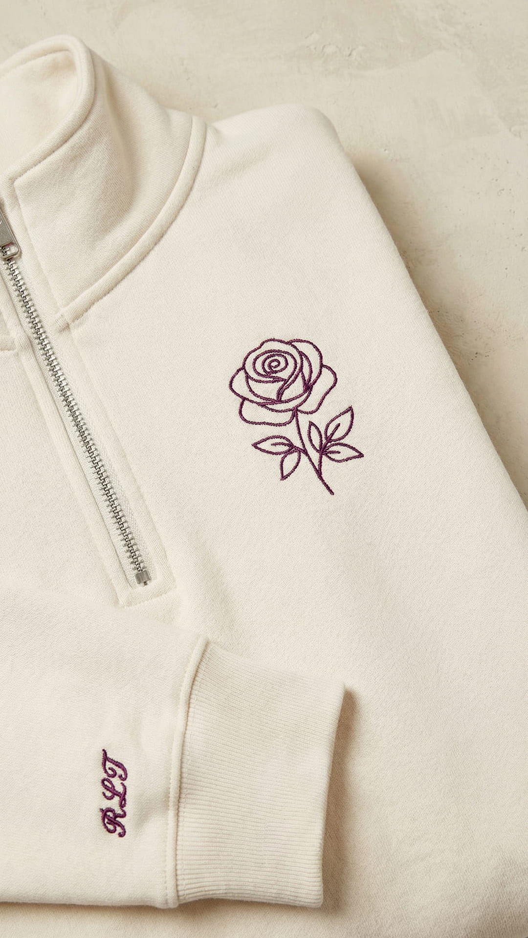 The Floral Keepsake Box | Custom Embroidered Birth Flower Quarter-Zip