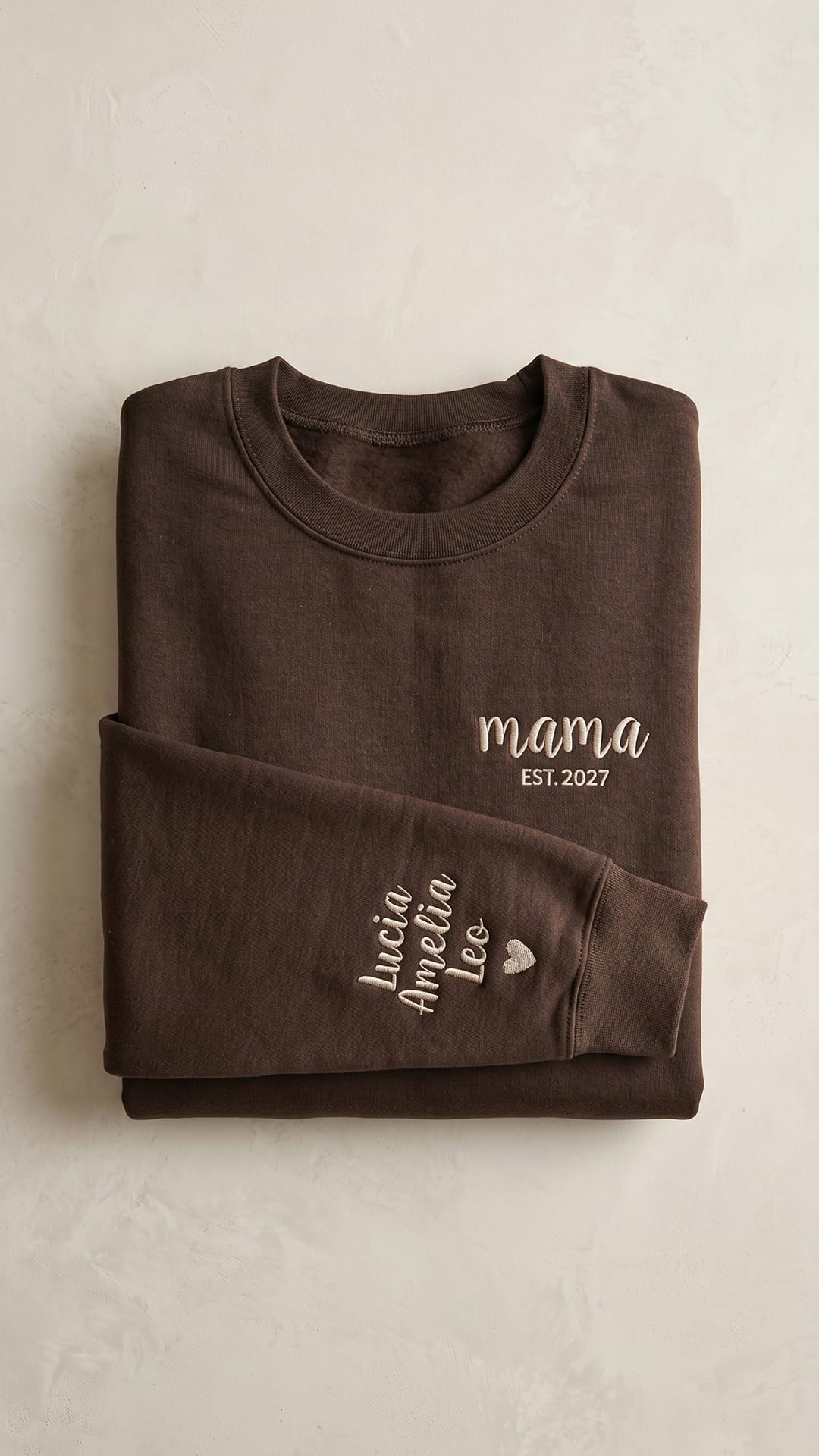 The Mama Keepsake Box | Custom Script Embroidered Sweatshirt Gift Set