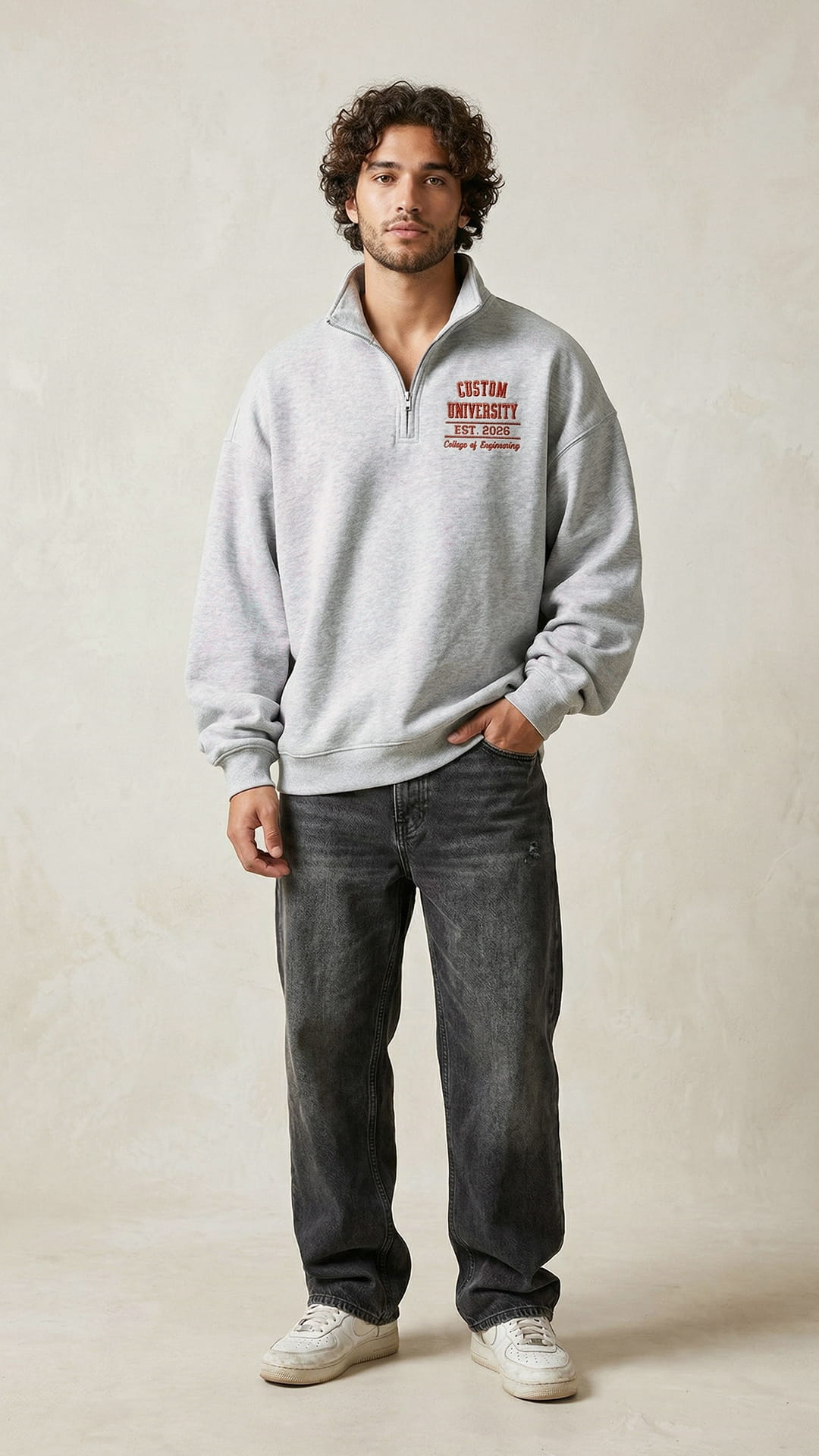 New Student & Grad Gift Box | Custom Embroidered Quarter-Zip Set