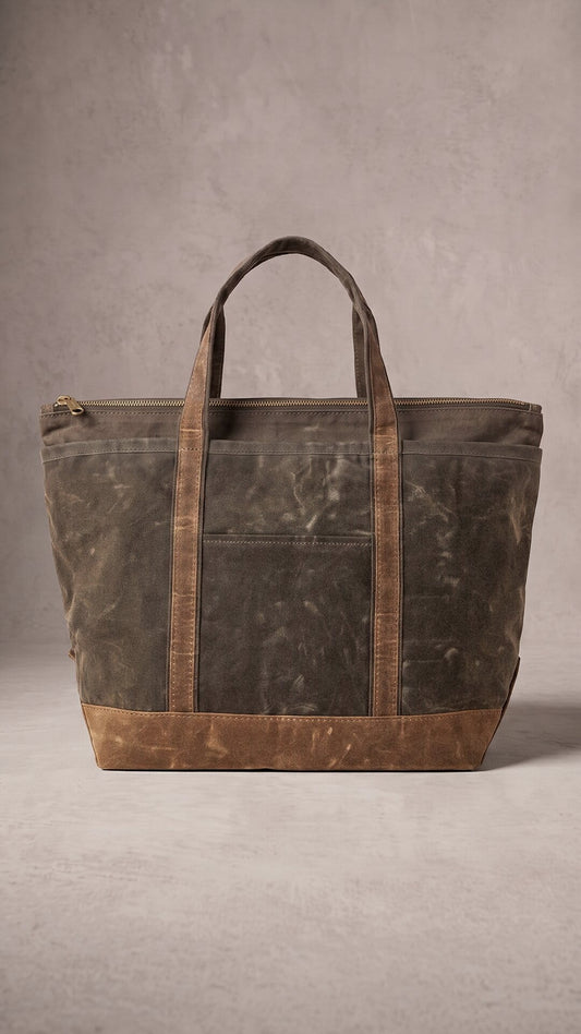 Heavyweight Waxed Canvas Classic Tote