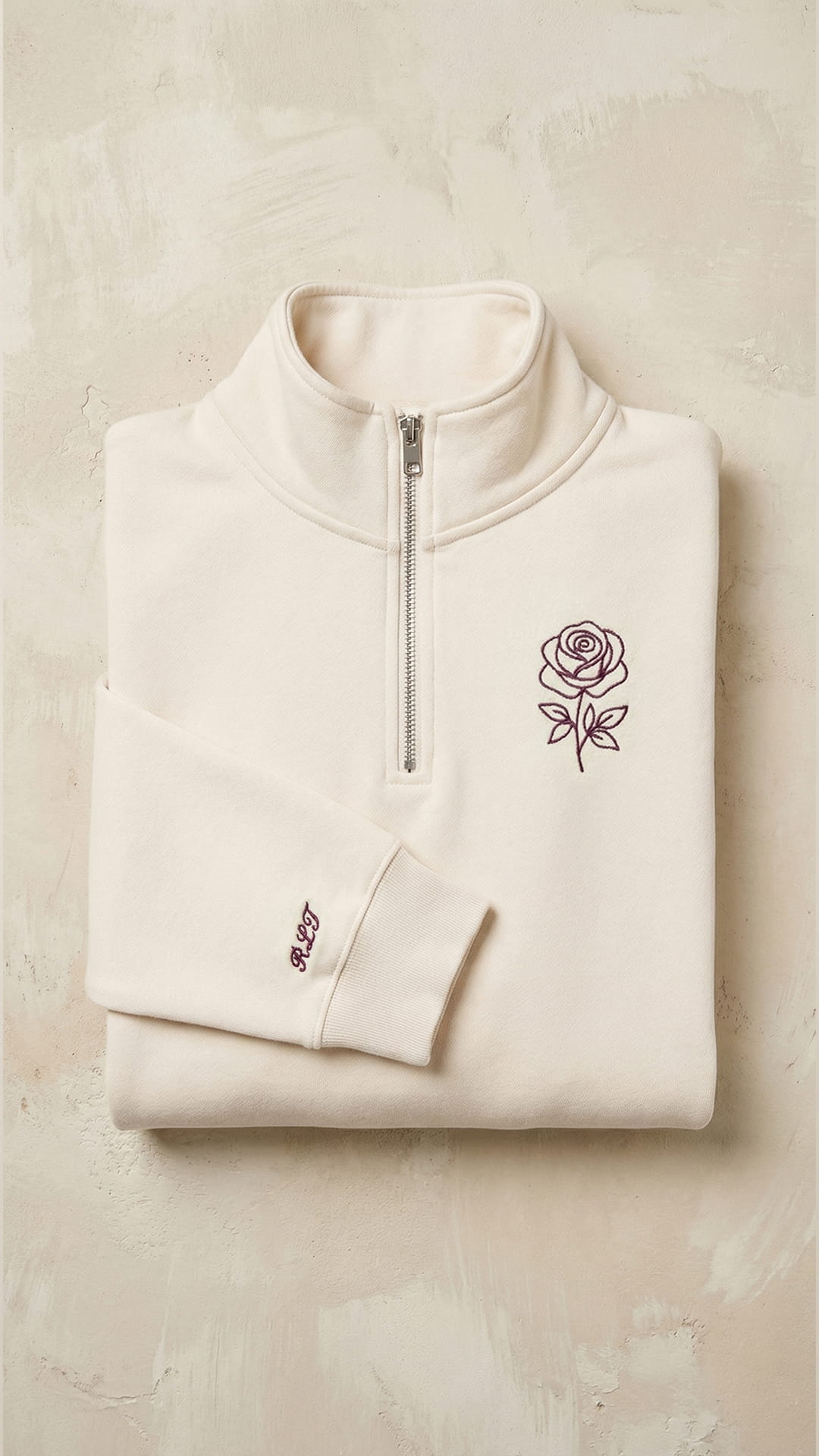 The Floral Keepsake Box | Custom Embroidered Birth Flower Quarter-Zip