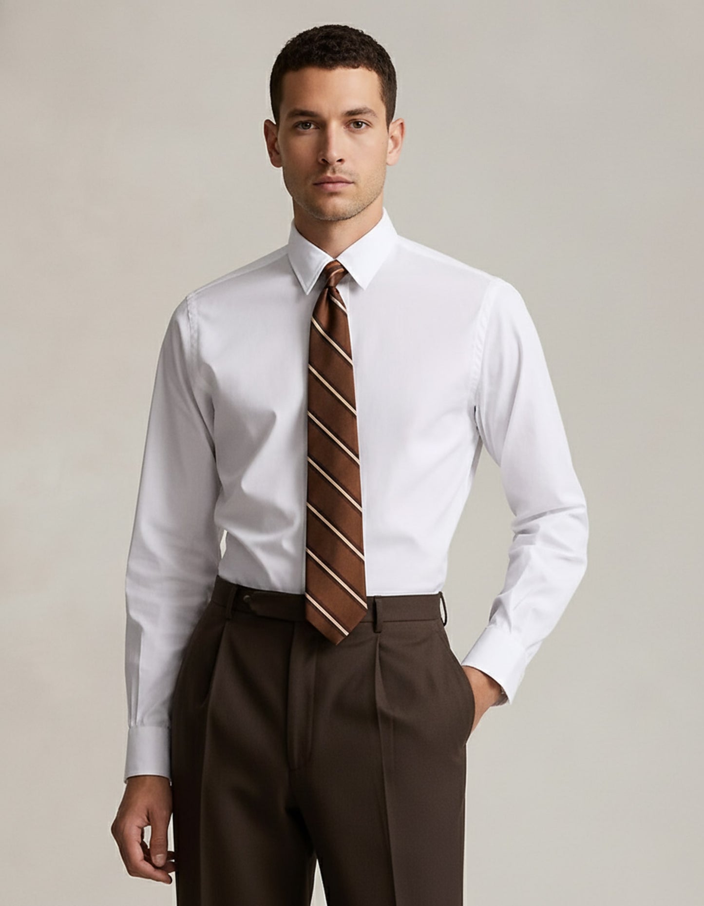 Heartline Collar Stretch Woven Shirt