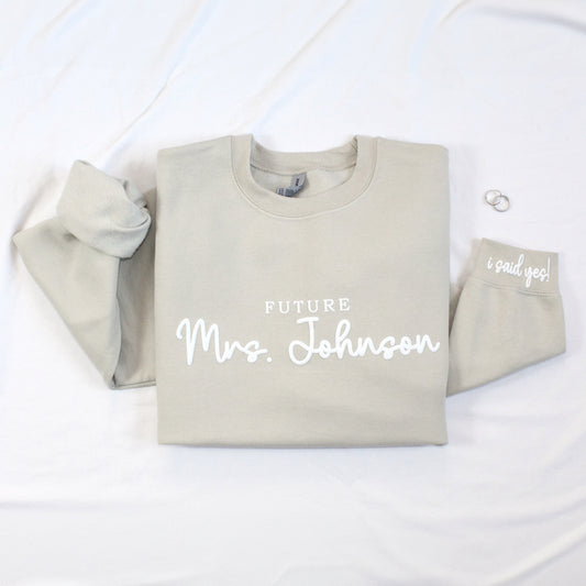 Personalized Future Mrs Sweatshirt