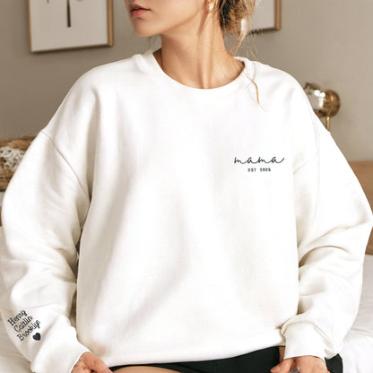 Custom Embroidered Mama Sweatshirt