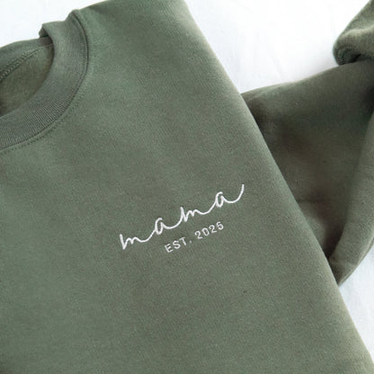 Custom Embroidered Mama Sweatshirt