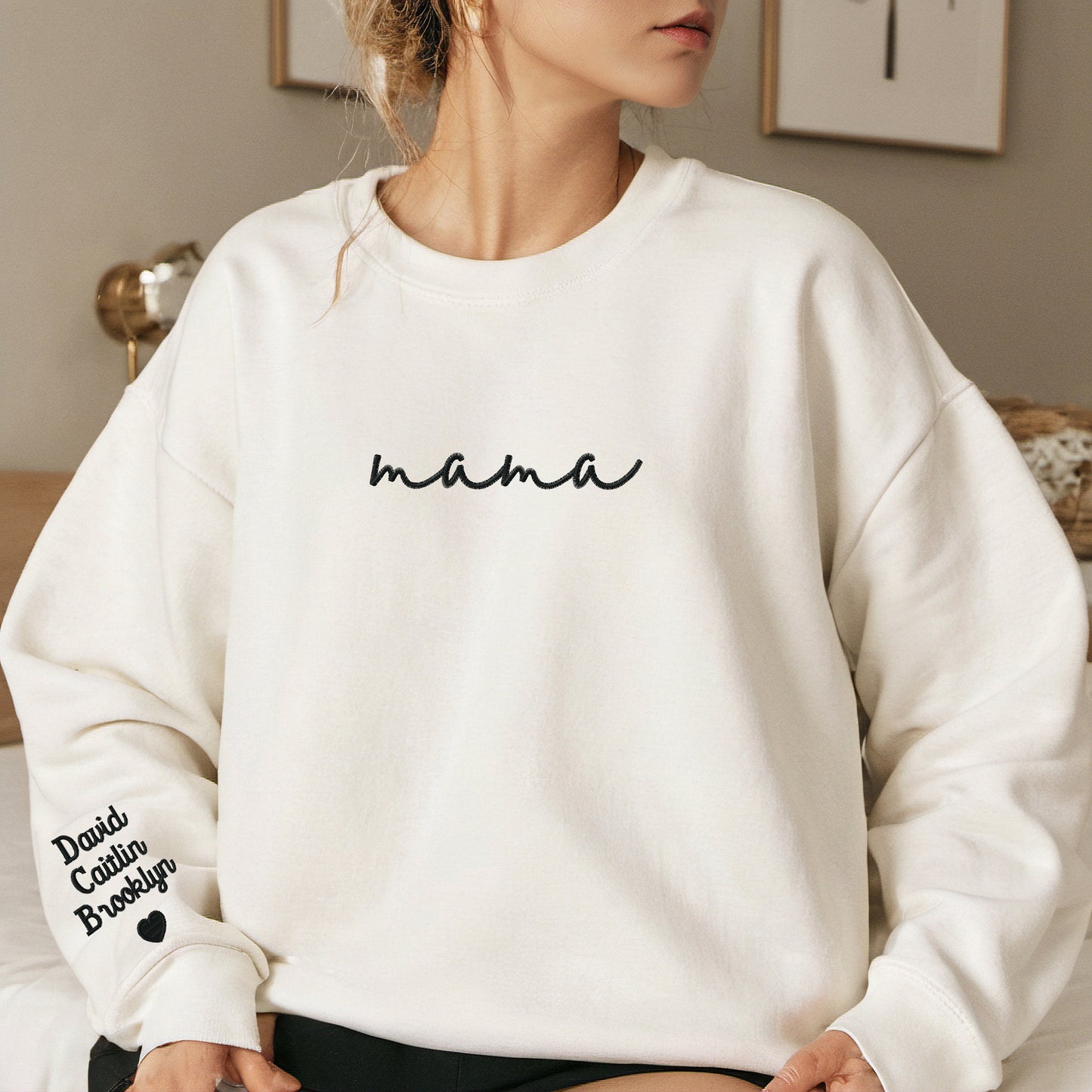 Custom Embroidered Mama Sweatshirt