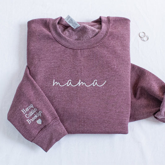 Custom Embroidered Mama Sweatshirt