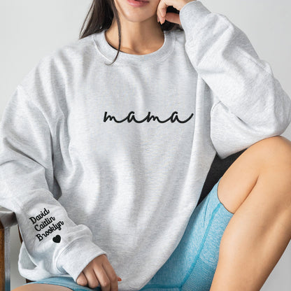 Custom Embroidered Mama Sweatshirt