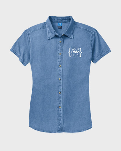 Port & Co™ Women's Short Sleeve Value Denim Shirt
