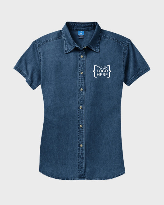 Port & Co™ Women's Short Sleeve Value Denim Shirt