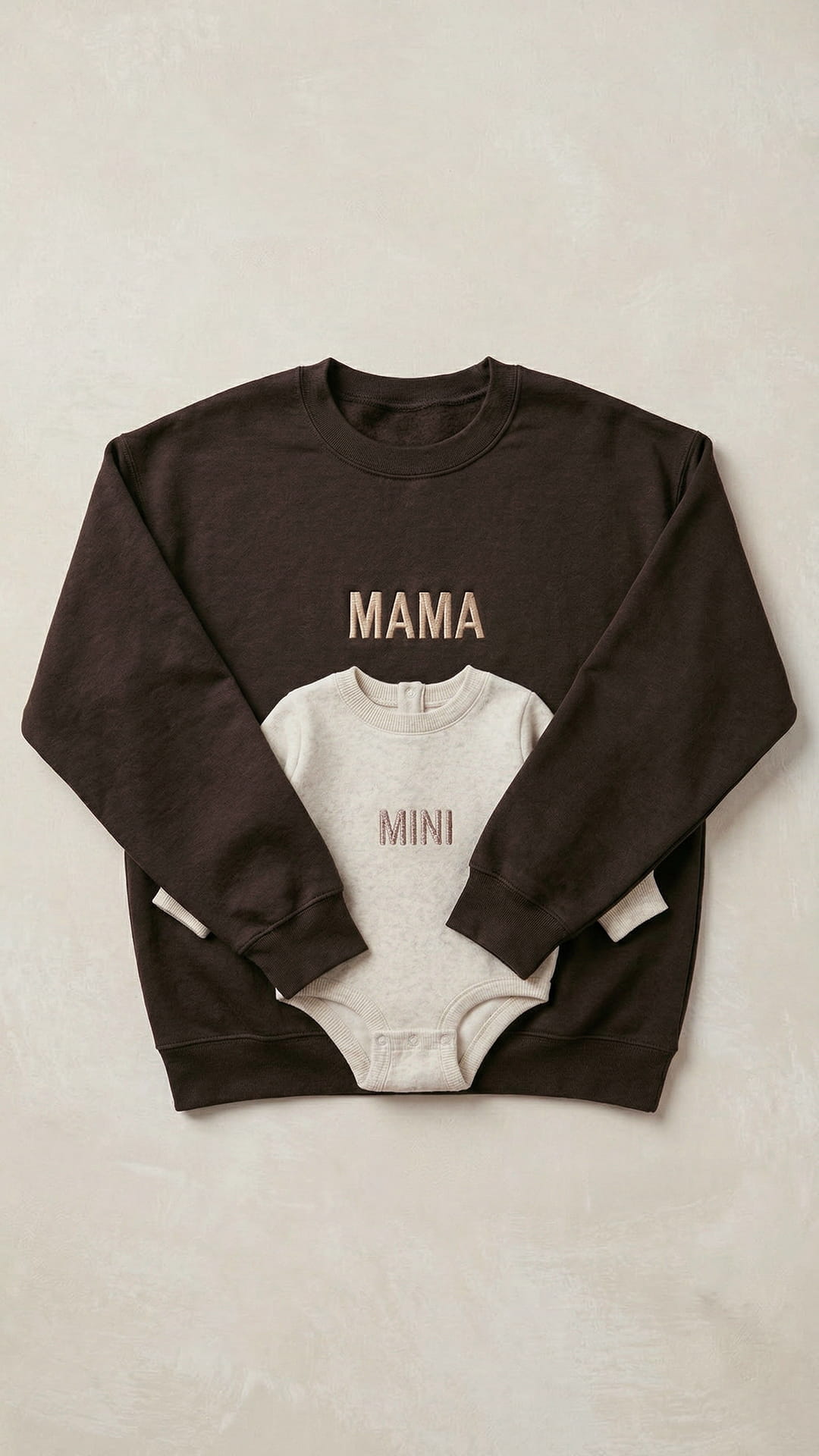 Minimalist Mama & Mini Embroidered Sweatshirt | Adult MAMA