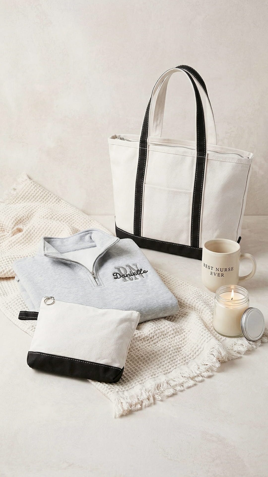 Custom Embroidered Nurse Gift Box | Custom Embroidered Quarter-Zip