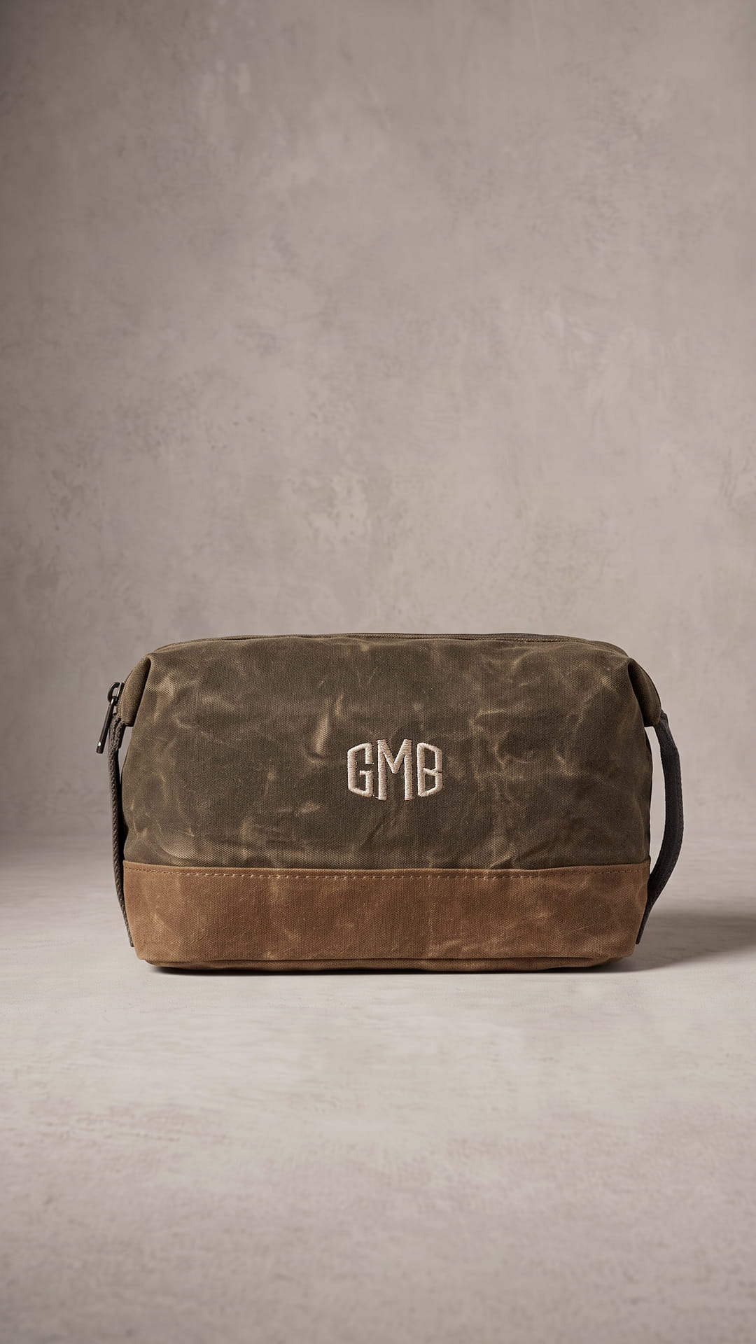 Personalized Waxed Canvas Weekender & Dopp Kit Set | Monogrammed Travel Gift