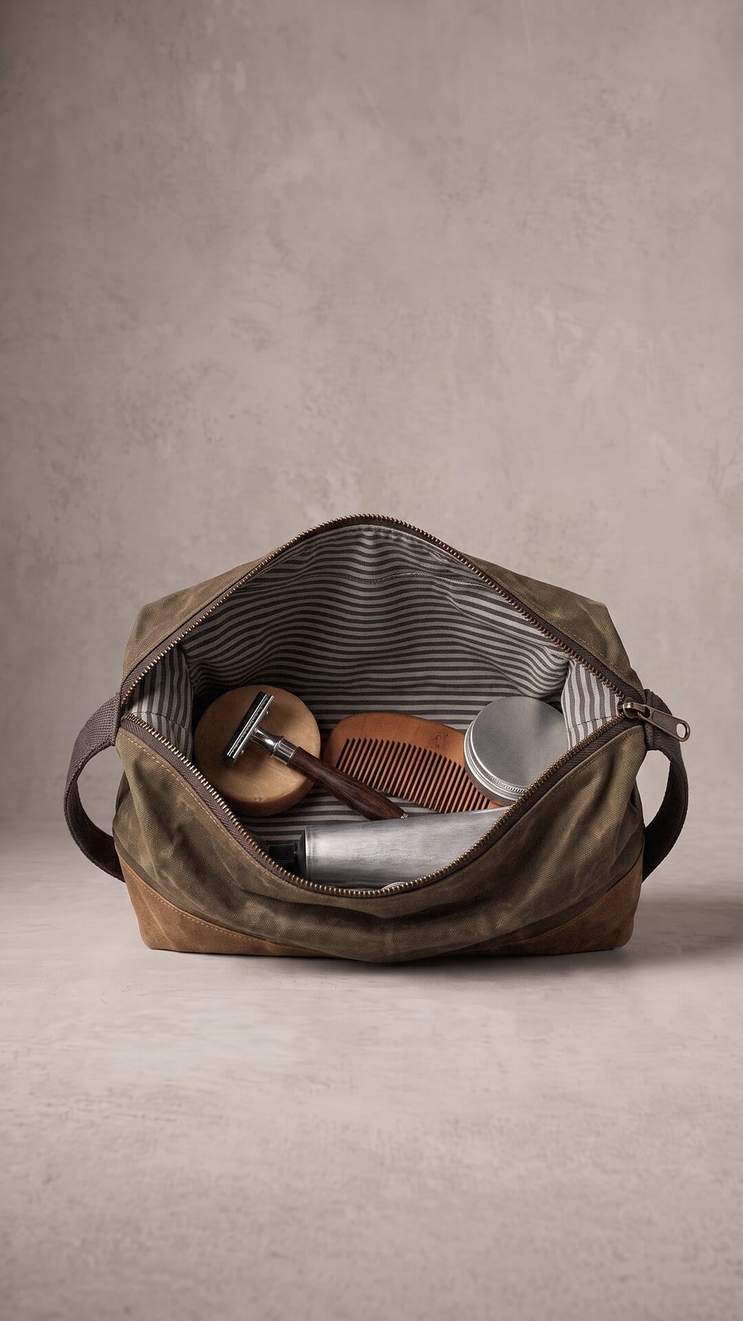 Heavyweight Waxed Canvas Dopp Kit