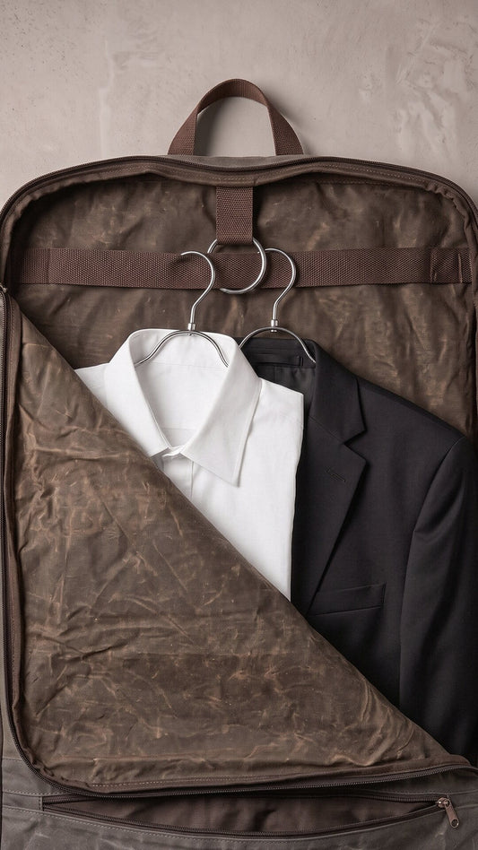 Heavyweight Waxed Canvas Garment Bag