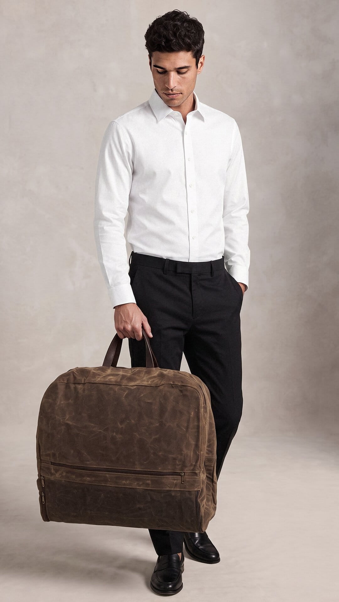 Heavyweight Waxed Canvas Garment Bag