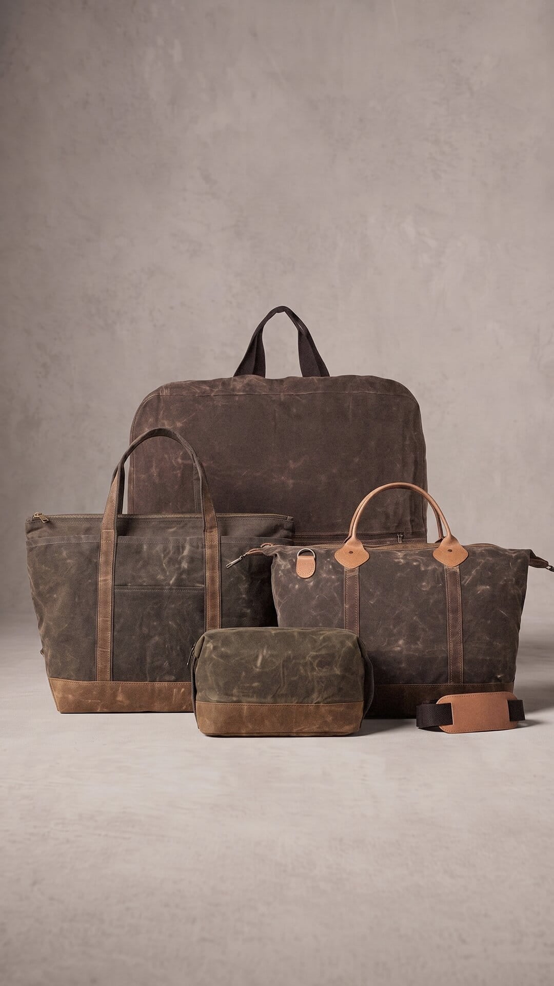 Heavyweight Waxed Canvas Complete Travel Set