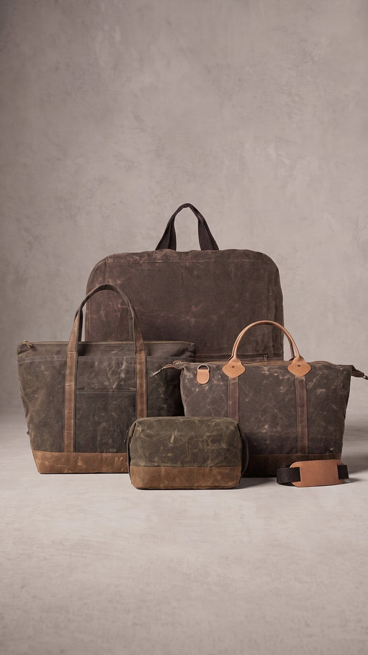 Heavyweight Waxed Canvas Complete Travel Set