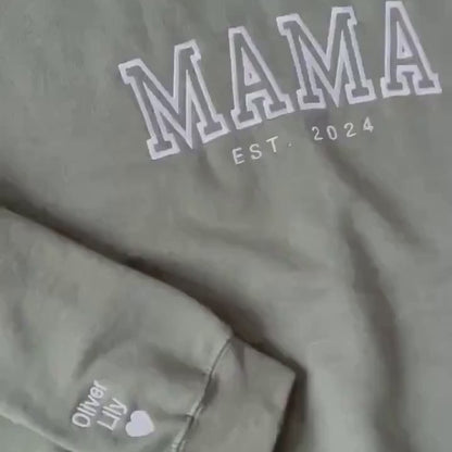 Custom Embroidered Mama Sweatshirt