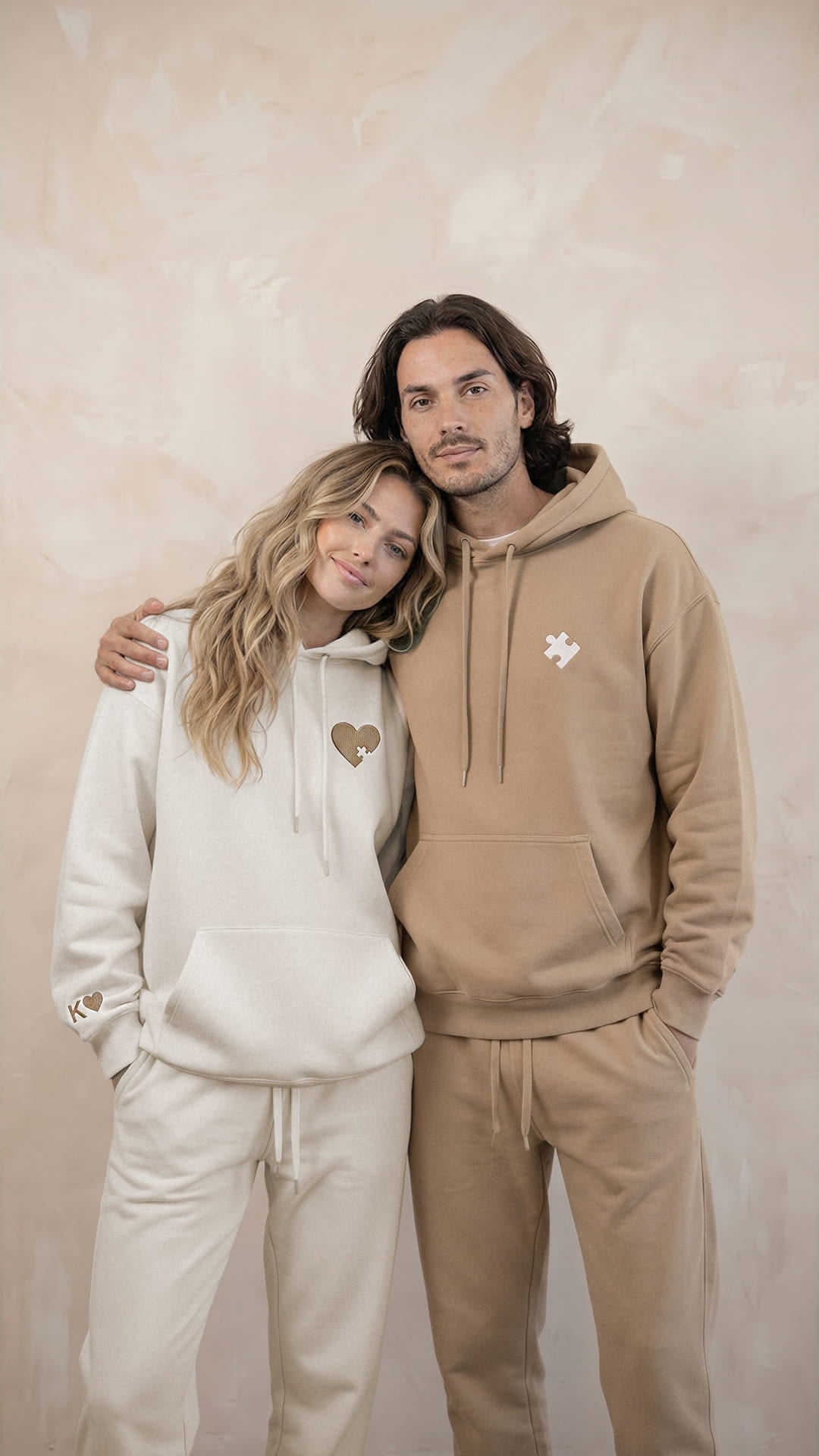 Personalized Puzzle Piece Couples Sweatsuit Set | Matching Hoodies & Sweatpants