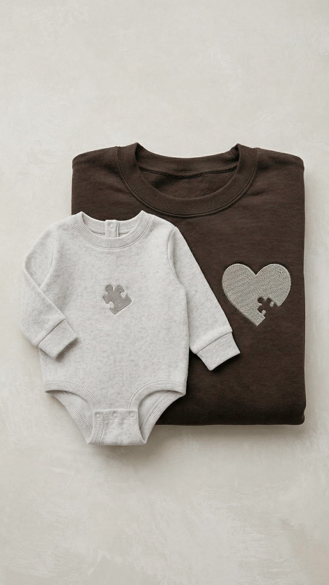 The Puzzle Piece Dad Keepsake Bundle | Matching Embroidered Father & Child Gift Set - Signature