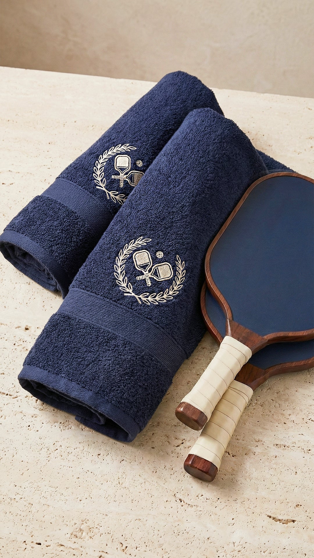 Unisex Heritage Pickleball Towel | Navy