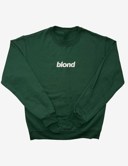 Blond Text Embroidered Sweatshirt