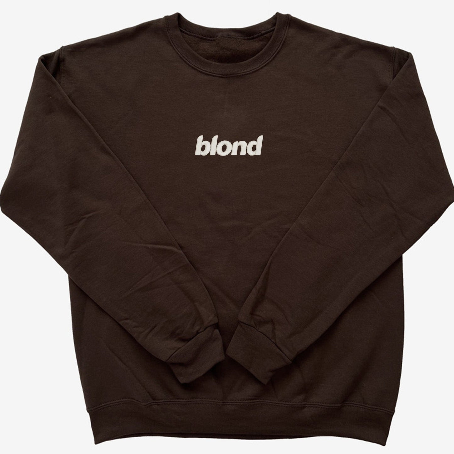 Blond Text Embroidered Sweatshirt