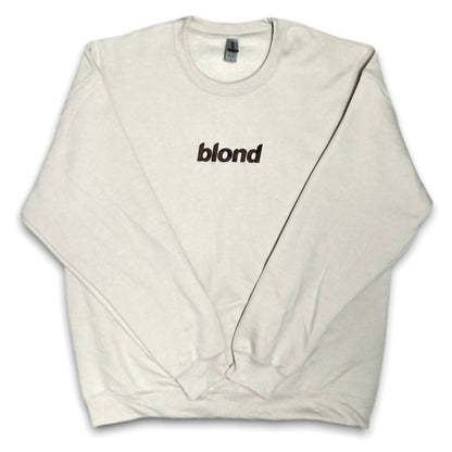 Blond Text Embroidered Sweatshirt