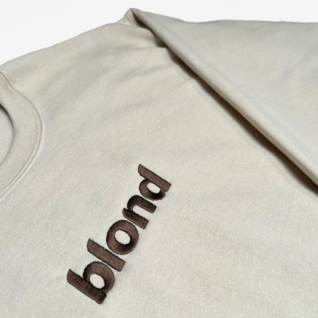 Blond Text Embroidered Sweatshirt