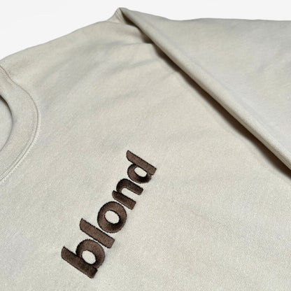 Blond Text Embroidered Sweatshirt