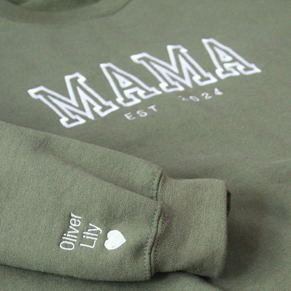 Custom Embroidered Mama Sweatshirt